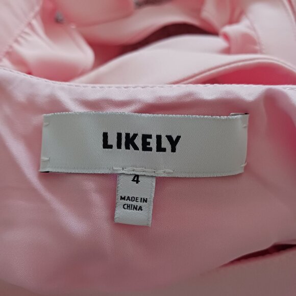 Likely Hara Pink Ruffled Midi Dress Size 4 - Picture 8 of 14